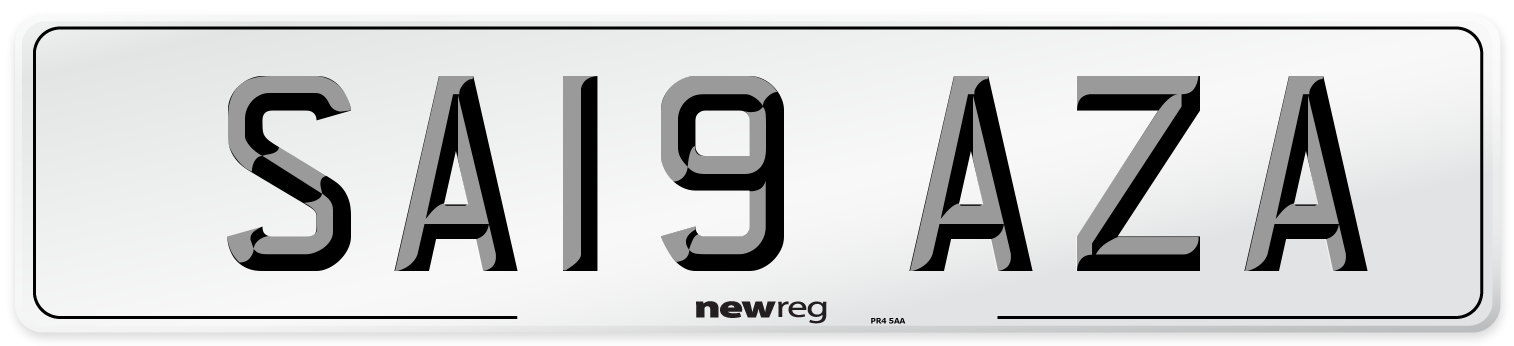 SA19 AZA Number Plate from New Reg
